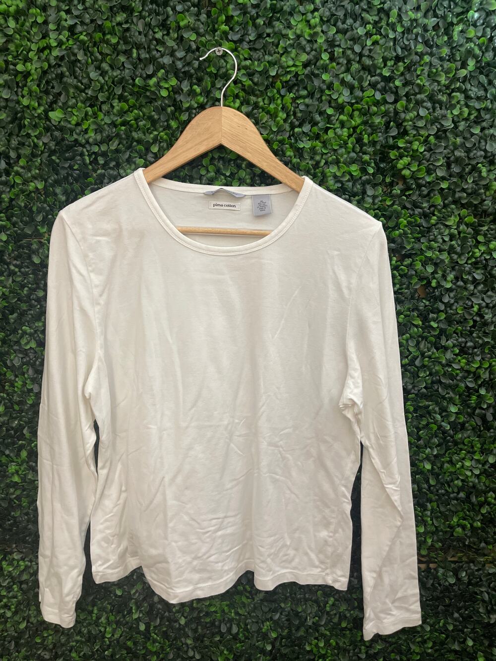 Madison Studio, White Prim Cotton, Long Sleeve Blouse, Size XL